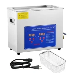 Ultraljudstvätt-Ultraljudsrengöringsmaskin SM® - 6L, 240V, 200W, rostfritt stål, silver, för glasögon, smycken, proteser