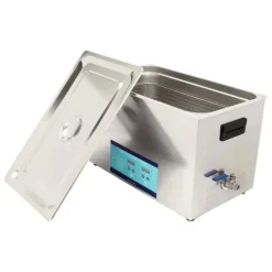 Ultraljudstvätt-Ultraljudstvätt - 10 L Rengöringsmaskin - 28/40 kHz - Timer 0–30 min - EU-kontakt 220 V - Rostfritt stål 201/304 - Effekt <800 W - Ljusgrå