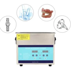 Ultraljudstvätt-Ultraljudstvätt - 10 L Rengöringsmaskin - 28/40 kHz - Timer 0–30 min - EU-kontakt 220 V - Rostfritt stål 201/304 - Effekt <800 W - Ljusgrå