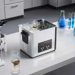 Ultraljudstvätt-Ultraljudstvätt 10 L - Ultraljudsrengörare - 40 kHz - 180 W - Digital Display - Rengöringskorg - Rostfritt Stål