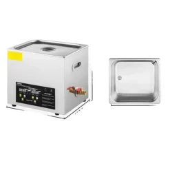 Ultraljudstvätt-Ultraljudstvätt, 40kHz ultraljudsfrekvens, hållbar rostfri stål,10L