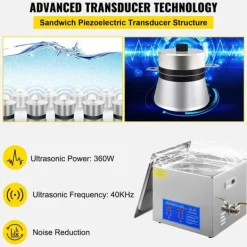 Ultraljudstvätt-Ultraljudstvätt, 15L kapacitet, digital timer, rostfritt stål konstruktion