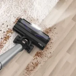 Handdammsugare-UMLo V11 blå sladdlös skaftdammsugare – 2-i-1 handdammsugare & golvdammsugare med HEPA-filter, 300W motor, LED-display