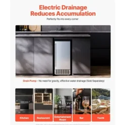 Ismaskiner-Underbänk Ismaskin, 36 Kg/dag, Inbyggd med Vändbar Dörr