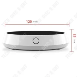 Underläggsvärmare - TECH DISCOUNT - Värmebas - 55°C - ABS + härdat glas - Säkerhet överbelastning