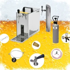 Underräknare komplett set Öltapp, öldispenser, ölmaskin, ölautomat PYGMY 25 1-sidigt torrkylare, 35 liter / h, inkl dispenser, Green LIne, KEG:Type M | CDON