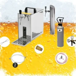 Underräknare komplett set Öltapp, öldispenser, ölmaskin, ölautomat PYGMY 25 1-sidigt torrkylare, 35 liter / h, inkl dispenser, Green LIne, KEG:Type M | CDON