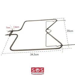 Whirlpool Ugnar-Undervärmeelement 230V - 1150 W för ugn - spis - Bauknecht - Ikea - Ignis