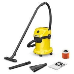 Kärcher Universaldammsugare KARCHER WD 3 V-17/4/35 + munstycken 17 l 1000 W (1.628-124.0) Svart, Gul