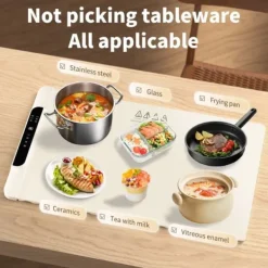 Matuppvärmare-Uppgradera mat uppvärmning matta med värmebeständig kudde, barnlås säkerhet, perfekt för buffé, möten, fester, daglig användning