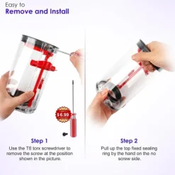 Dammsugartillbehör-Uppgraderad dammbehållare tätningsring set kompatibelt med Dyson V11/V15 Gen5/SV-serien (inkl. T8 skruvmejsel)