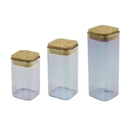 Förvaringsburkar-Uppsättning med 3 Burkar Fackelmann Tasty Green Grön 450 ml 3 Delar