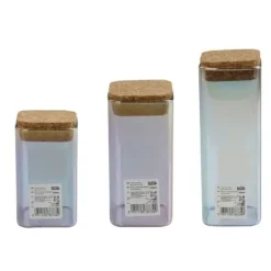 Förvaringsburkar-Uppsättning med 3 Burkar Fackelmann Tasty Green Grön 450 ml 3 Delar