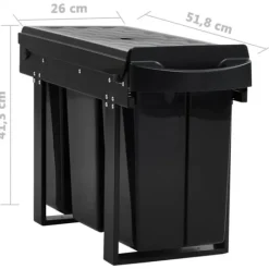 Utdragbar sophink mjuk stängning 36 L - Inbyggd Sophink - Inbyggda Sophinkar - Home & Living