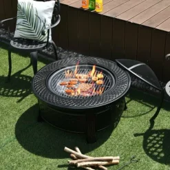 Grillar-Uteliv Eldstad, 81x48x3 cm, Svart