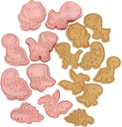 Utstickare med stämpel DINOSAURIER DINUSIE kakformar 8 st