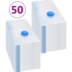 vidaXL Förvaringspåsar För Hemmet-Vakuumpåsar till kläder 60x40 cm 50 st