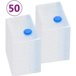 vidaXL Vakuumpåsar till kläder 120x70 cm 50 st