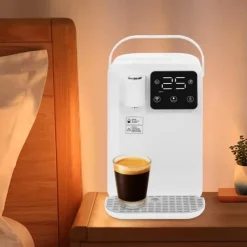 Vattenkylare-Varmvatten-dispenser - Bordsmodell vattenkokare - 3 l - 2200 W - LED-display - Justerbar temperatur - Snabb uppvärmning - Vit