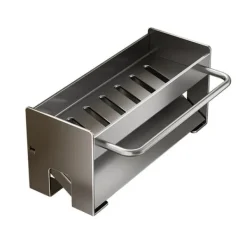 Köksorganiserare-Vaskhållare i rostfritt kolfiberstål för disktrasor och redskap