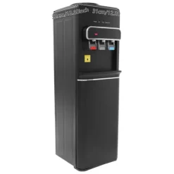 Vattenautomat, Funktioner för varmt och kallt vatten, Golvstående design,svart