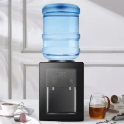 Vattenkylare-Vattendispenser - Bänkmodell - Varmt/Kallt Vatten - Spänning 220V 50Hz - 550W Värme, 75W Kyla - Flöde 4 L/h ≥90°C, 1 L/h ≤15°C - Svart