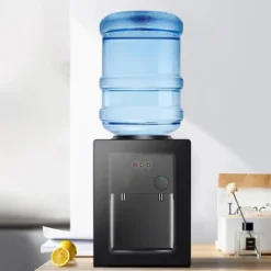 Vattenkylare-Vattendispenser - Bänkmodell - Varmt/Kallt Vatten - Spänning 220V 50Hz - 550W Värme, 75W Kyla - Flöde 4 L/h ≥90°C, 1 L/h ≤15°C - Svart