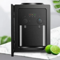 Vattenkylare-Vattendispenser - Bänkmodell - Varmt/Kallt Vatten - Spänning 220V 50Hz - 550W Värme, 75W Kyla - Flöde 4 L/h ≥90°C, 1 L/h ≤15°C - Svart