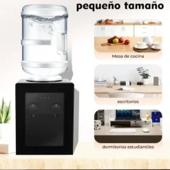Vattenkylare-Vattendispenser - Bordsmodell - Varmt & Kallt Vatten - 220V 50Hz - Uppvärmning 550W, Kylning 75W - PP-hölje - Svart