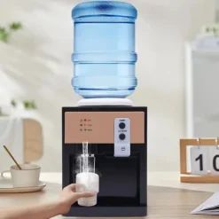 Vattendispenser - Bordsvattenkylare - Varm/Kall - Snabb Kylning & Uppvärmning - Tryckknapp - Kompakt - 3,5–18,9 L