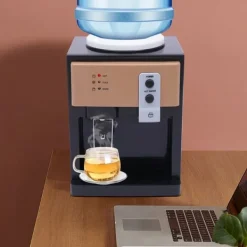 Vattendispenser - Bordsvattenkylare - Varm/Kall - Snabb Kylning & Uppvärmning - Tryckknapp - Kompakt - 3,5–18,9 L