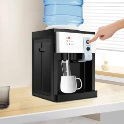 Vattenkylare-Vattendispenser & vattenkylare - HS-09 Bordsmodell - Varm & kall - 550W uppvärmning - 75W kylning - Avtagbar design - PP & 304 rostfritt stål - Vit