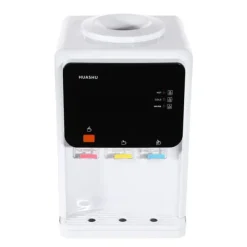 Vattendispenser, bordsmodell, 500W varm och kall, säkerhetslås, enkel användning, för hem/kontor, vit