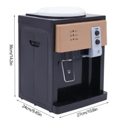 Vattenkylare-Vattendispenser, toppmatad i rostfritt stål, gul – 3 temperaturer (varm/kall/ljum), för 1,2–5 gal dunkar, snabb tappning, US/EU-kontakt Typ 2