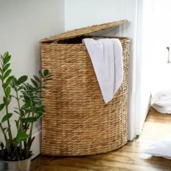 Tvättutrustning-Vattenhyacint hörntvättkorg - H66 cm