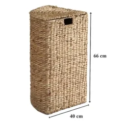 Tvättutrustning-Vattenhyacint hörntvättkorg - H66 cm