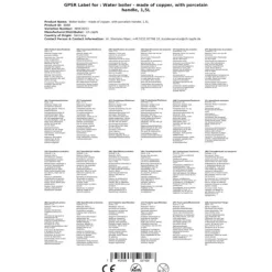 Vattenkittel med porslinshandtag