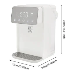 Vattenkylare-Vattenkokare, Digital Panel, Snabbkokningsteknik,XL, VIT