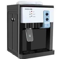 Vattenkylare-Vattenkylare & vattendispenser - Toppmatad bordsmodell - 19 L (5 gal) - Varmt & kallt vatten - 110V - Rostfritt stål & PP - Svart