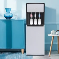 Vattenkylare-Vattenkylare och Dispenser - Golvstående - Bottenmatad - Varm & Kall - Spänning 220V - EU-kontakt - Uppvärmning 500W, Kylning 75W - Vit