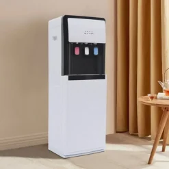 Vattenkylare-Vattenkylare och Dispenser - Golvstående - Bottenmatad - Varm & Kall - Spänning 220V - EU-kontakt - Uppvärmning 500W, Kylning 75W - Vit