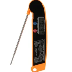Matlagningstermometrar-Vattentät Digital Kötttermometer Direktavläsningstermometer För Kök Utomhus BBQ Grilltillbehör Orange