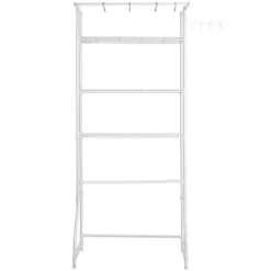 Tvättmaskiner-Över Tvättmaskin Hylla, Enkelrad 3-Vånings Förvaringsställ, Vit, för Torktumlare och Tvättmaskin