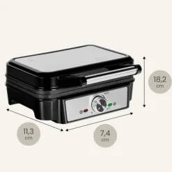 Våffeljärn-Våffeljärn - ZEEGMA - Gofree Chef - 1200 W - Non-stick beläggning - 2 våfflor