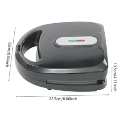 Brödrostar & Brödgrillar-Våffeljärn, 750W effekt, 6-i-1 mångsidighet,svart