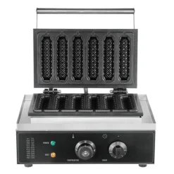 Våffeljärn-Våffelpinnemaskin 6ST, 1500W, Hög Effektivitet, Perfekt för Restaurang och Café, Kommersial, Lång Livslängd