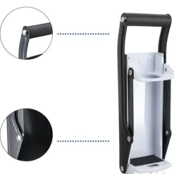 Väggmonterad burkkross stark metall, mjukt handtag halkfri matta Lättkrossande burkkross för plåtbjörn, burk vit