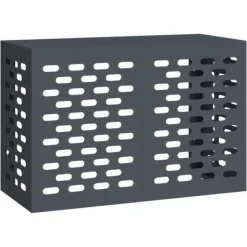 vidaXL Antracit Stål 90 x 40 x 60 cm Hållbar Luftkonditioneringsskydd