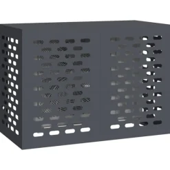 vidaXL Antracit Stål 100 x 50 x 70 cm Hållbart AC-skydd Rektangulärt