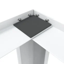 vidaXL Dubbel förhöjningssockel för tvättmaskin och torktumlare vit